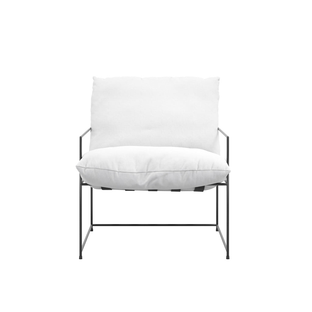 Brook Chalk White Cushioned Armchair